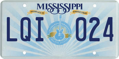 MS license plate LQI024