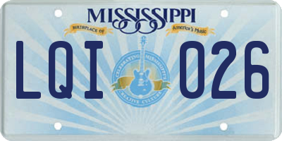 MS license plate LQI026