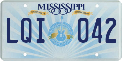 MS license plate LQI042