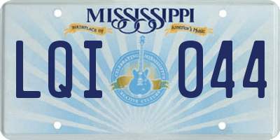 MS license plate LQI044