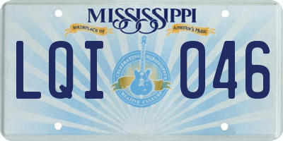 MS license plate LQI046