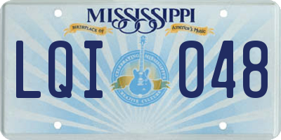 MS license plate LQI048