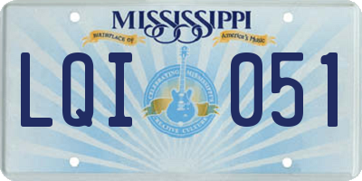 MS license plate LQI051