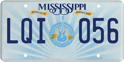 MS license plate LQI056
