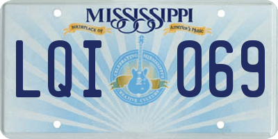 MS license plate LQI069