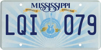 MS license plate LQI079