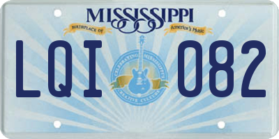 MS license plate LQI082