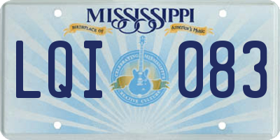 MS license plate LQI083