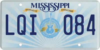 MS license plate LQI084