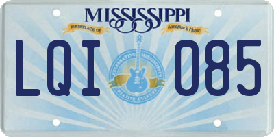 MS license plate LQI085