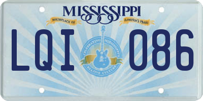 MS license plate LQI086
