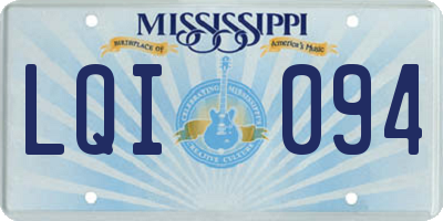 MS license plate LQI094