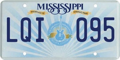 MS license plate LQI095