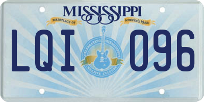 MS license plate LQI096