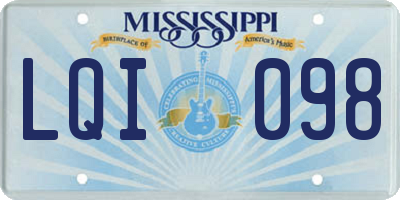 MS license plate LQI098