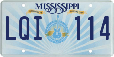 MS license plate LQI114