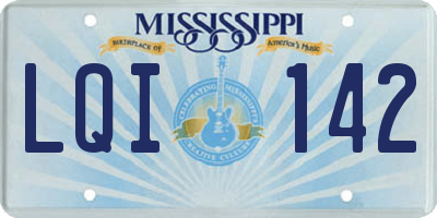 MS license plate LQI142