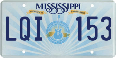 MS license plate LQI153