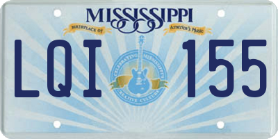MS license plate LQI155