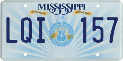 MS license plate LQI157