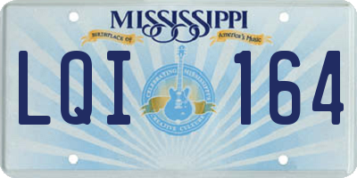 MS license plate LQI164