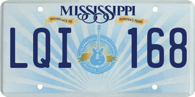 MS license plate LQI168