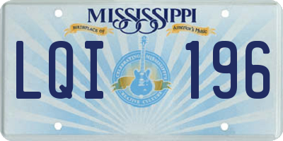 MS license plate LQI196