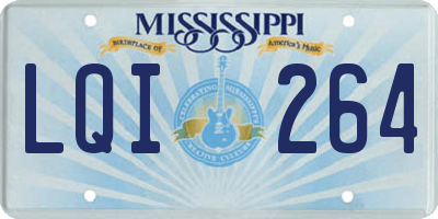 MS license plate LQI264