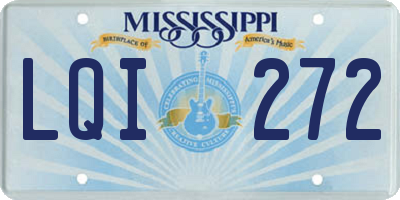 MS license plate LQI272