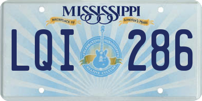 MS license plate LQI286
