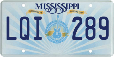 MS license plate LQI289