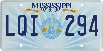 MS license plate LQI294