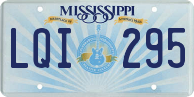 MS license plate LQI295