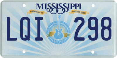 MS license plate LQI298