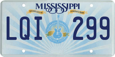 MS license plate LQI299