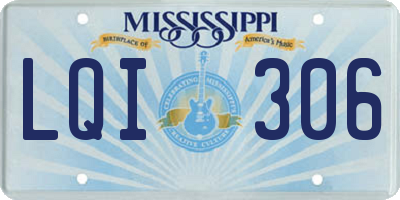 MS license plate LQI306