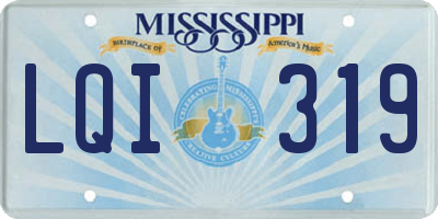 MS license plate LQI319