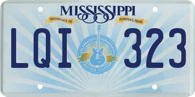 MS license plate LQI323