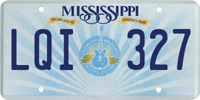 MS license plate LQI327