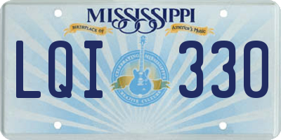 MS license plate LQI330