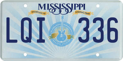 MS license plate LQI336