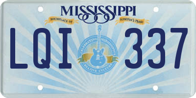 MS license plate LQI337