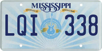 MS license plate LQI338