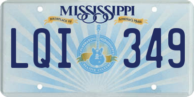 MS license plate LQI349