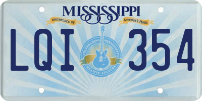 MS license plate LQI354