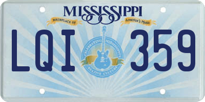MS license plate LQI359