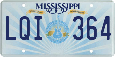 MS license plate LQI364