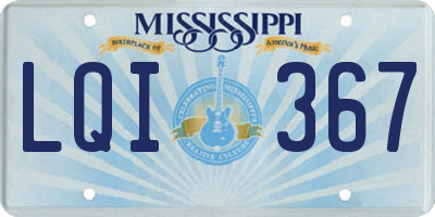 MS license plate LQI367