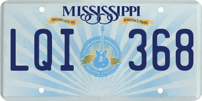 MS license plate LQI368
