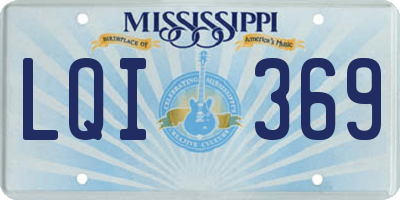 MS license plate LQI369